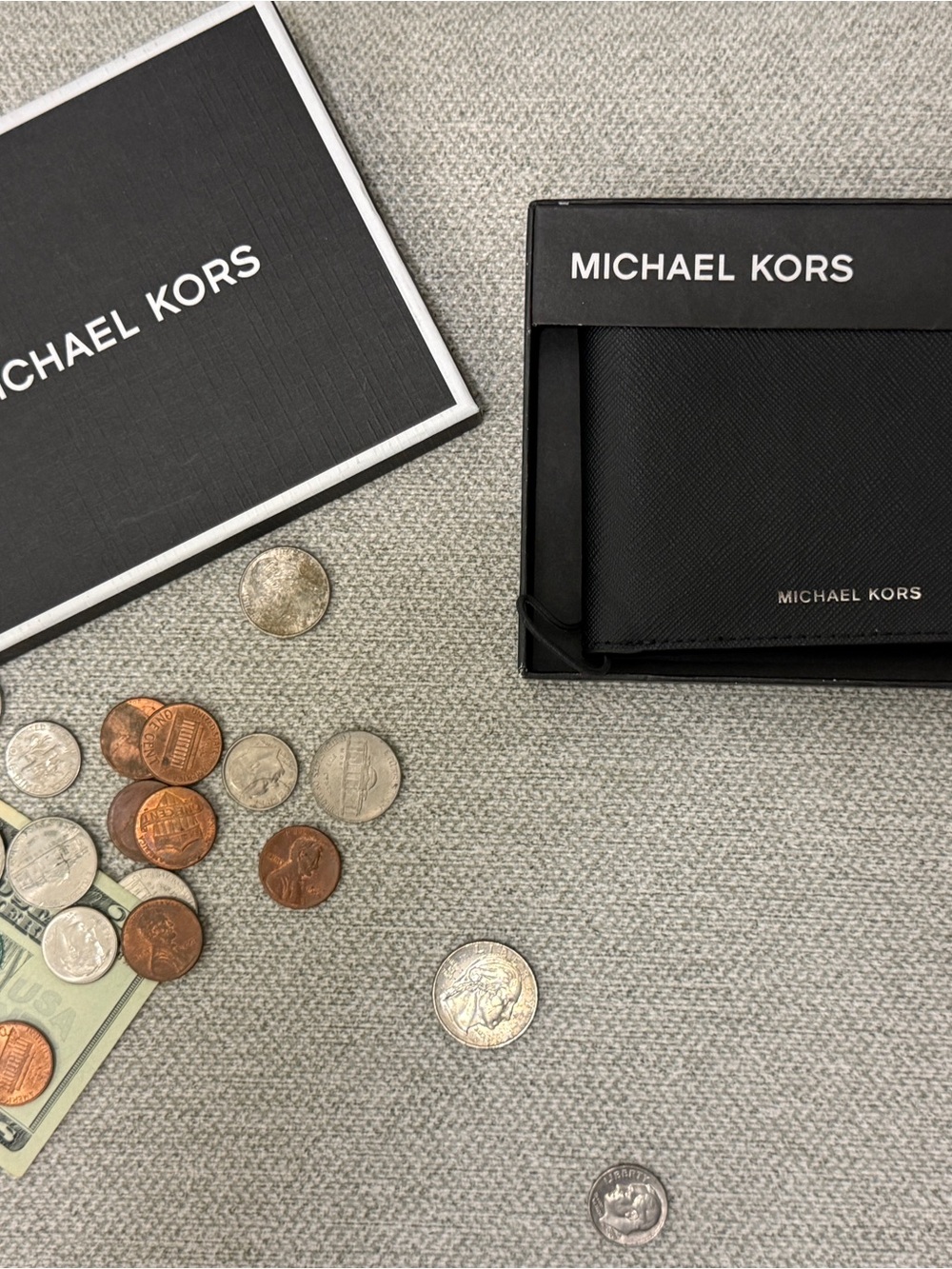 Michael Kors Black Men’s Saffiano Leather Bifold Wallet